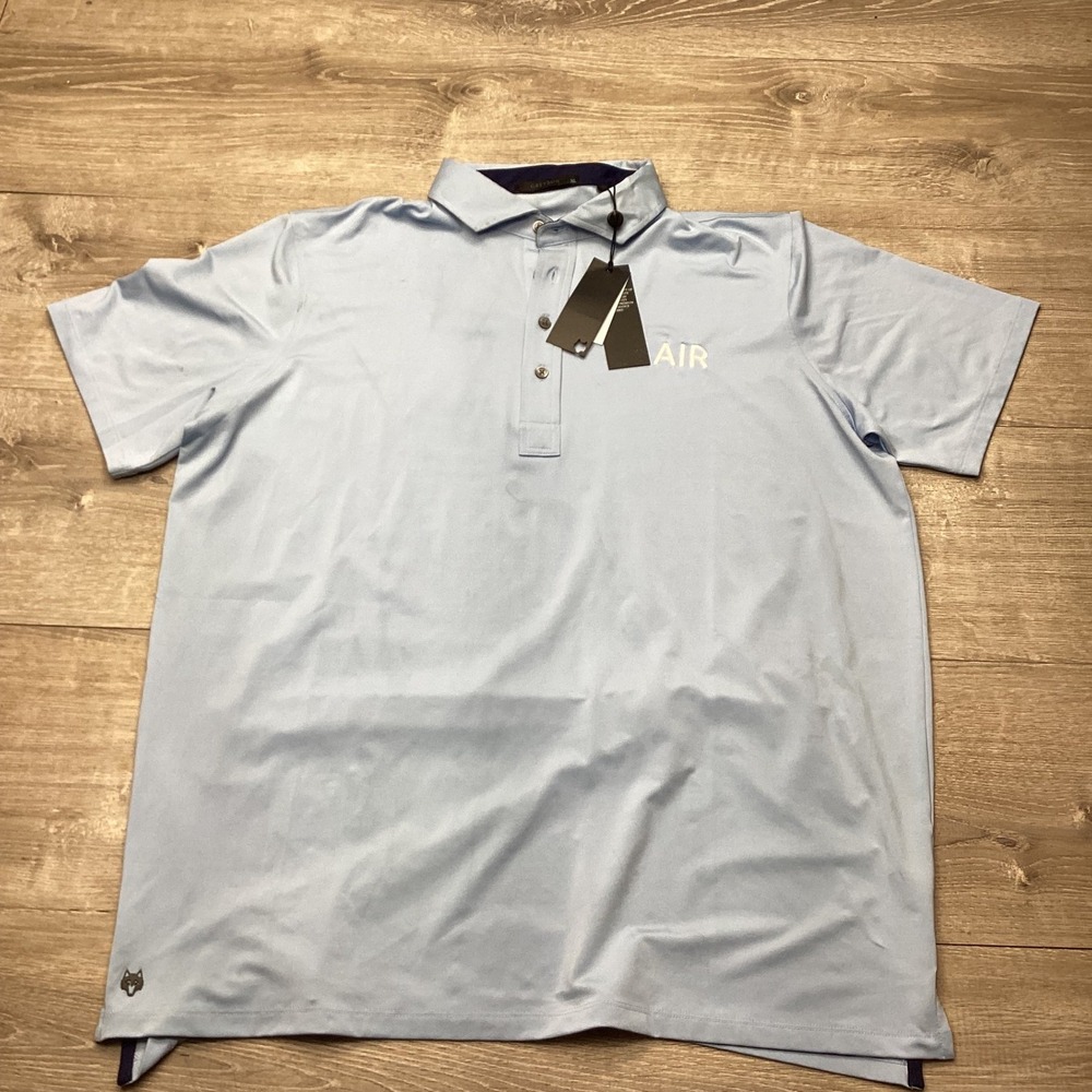 Greyson Shirt Tala Polo Mens XL Wolf Blue Performance Golf Air New NWT ^stain‎